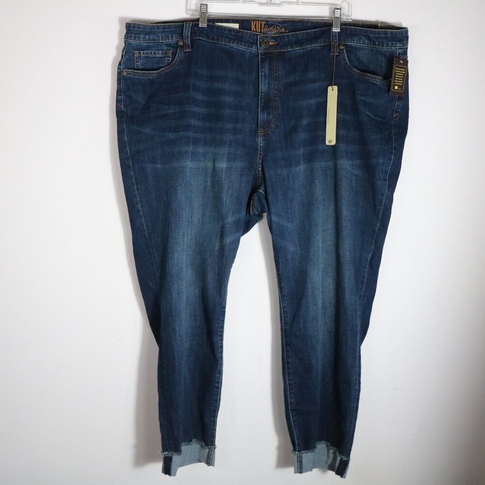 Kut From The Kloth Asher Ankle Straight Leg‎ Jeans Womens 24W Dark Wash Stretch